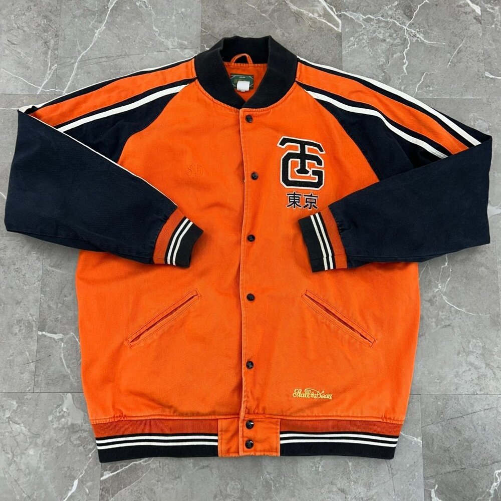 Stall & Dean Tokyo Giants Jacket Mens 3XL XXXL Bomber Coat Two Tone Baseball